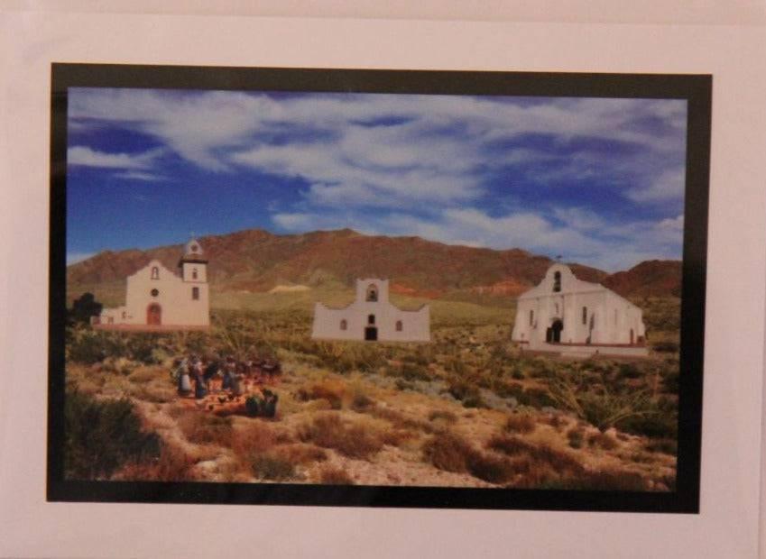 Note Card Mission Trail Heavyweight White Blank Card Envelope, 5" x 7" - Ysleta Mission Gift Shop