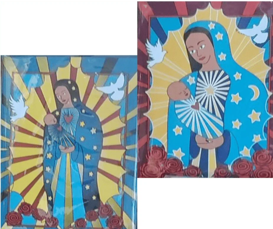 Note Card Virgin Mary Blank Inside 10 Pack Sets - Ysleta Mission Gift Shop