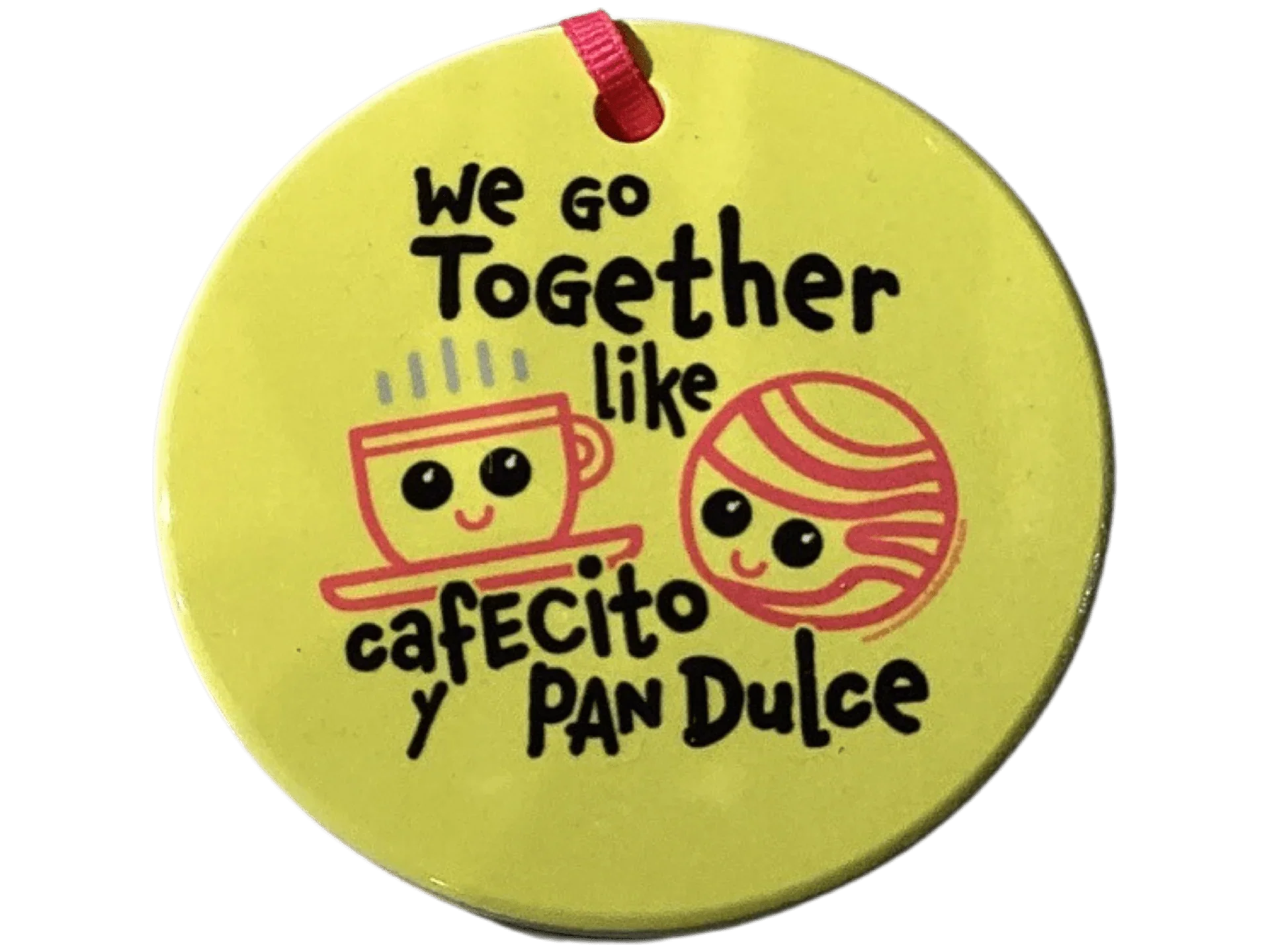 Ornament Round Sublimated High Color Original Art Colorful Ribbon - Ysleta Mission Gift Shop