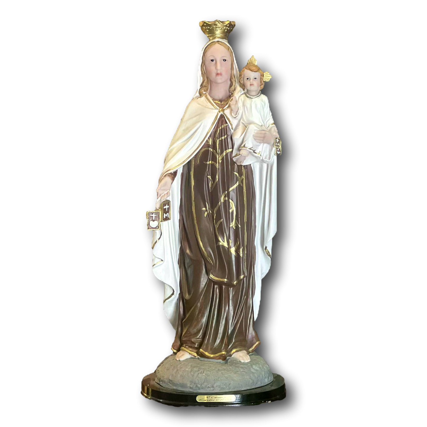 Our Lady of Mt Carmel Resin Statue -24 x 9.5 inches