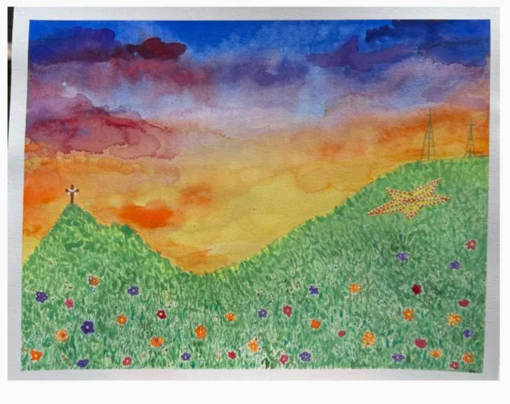 "From Death to Life" 11x14 Gouache Original Painting - Ysleta Mission Gift Shop