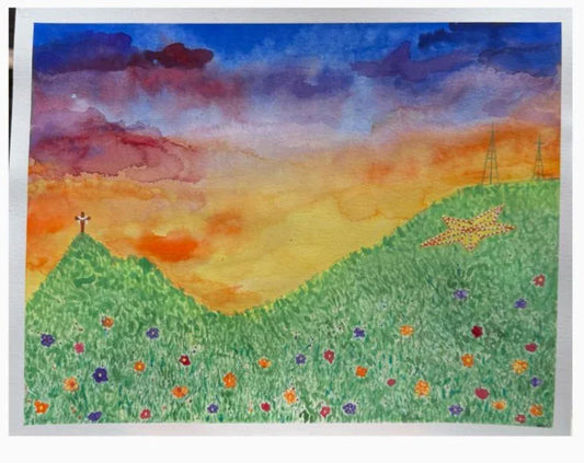 "From Death to Life" 11x14 Gouache Original Painting - Ysleta Mission Gift Shop