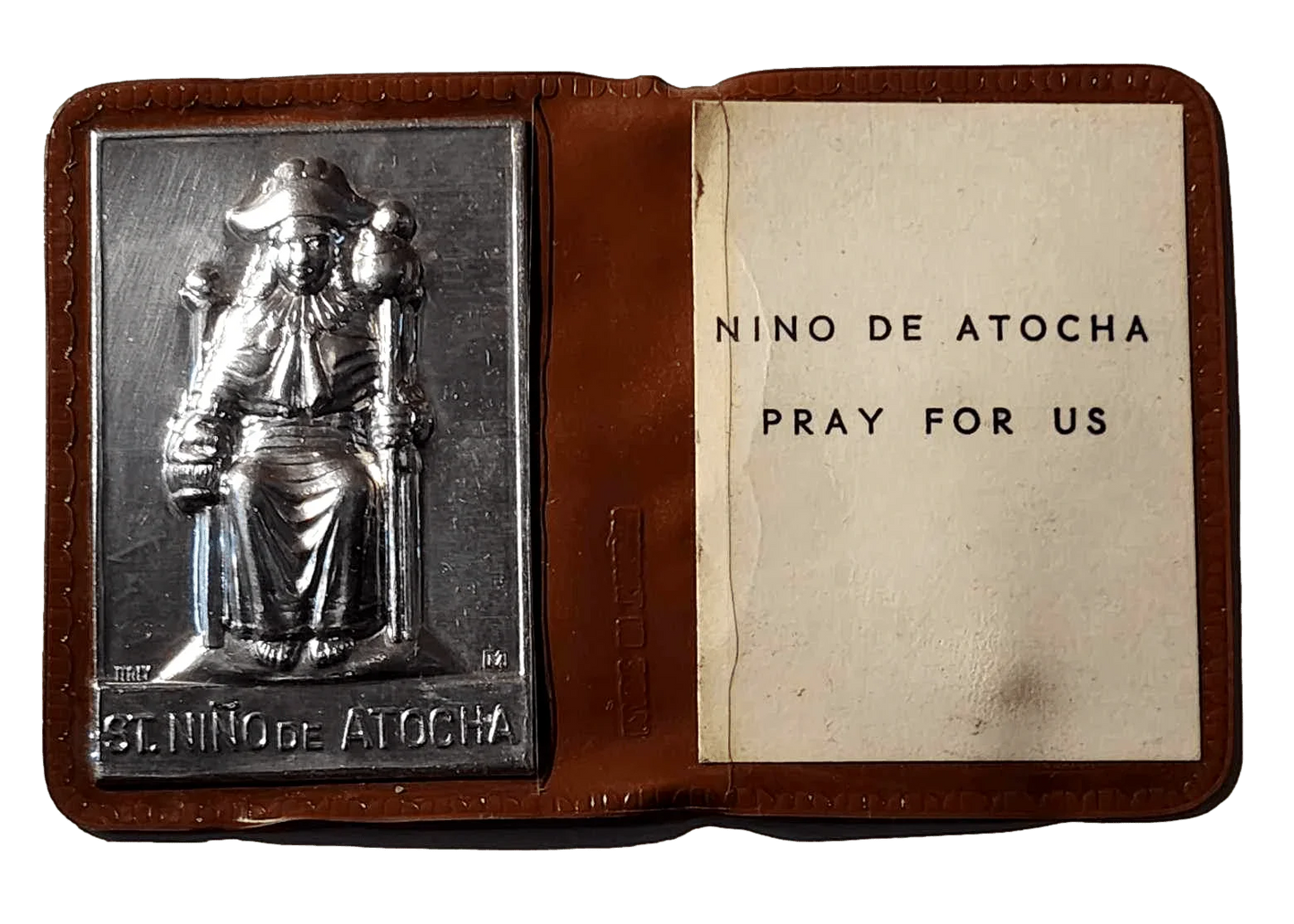 Pocket Shrine Patron Saint Prayer Plaque Booklet Set – 4"x2.5" New Old Stock - Ysleta Mission Gift Shop