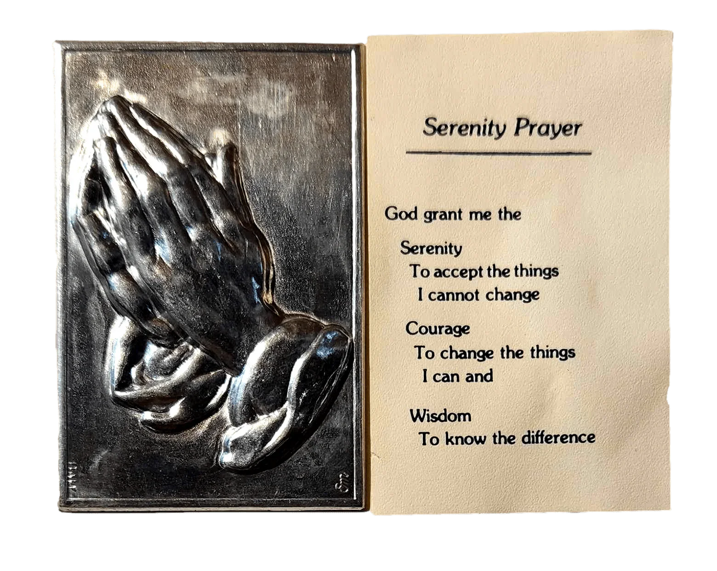 Pocket Shrine Patron Saint Prayer Plaque Booklet Set – 4"x2.5" New Old Stock - Ysleta Mission Gift Shop