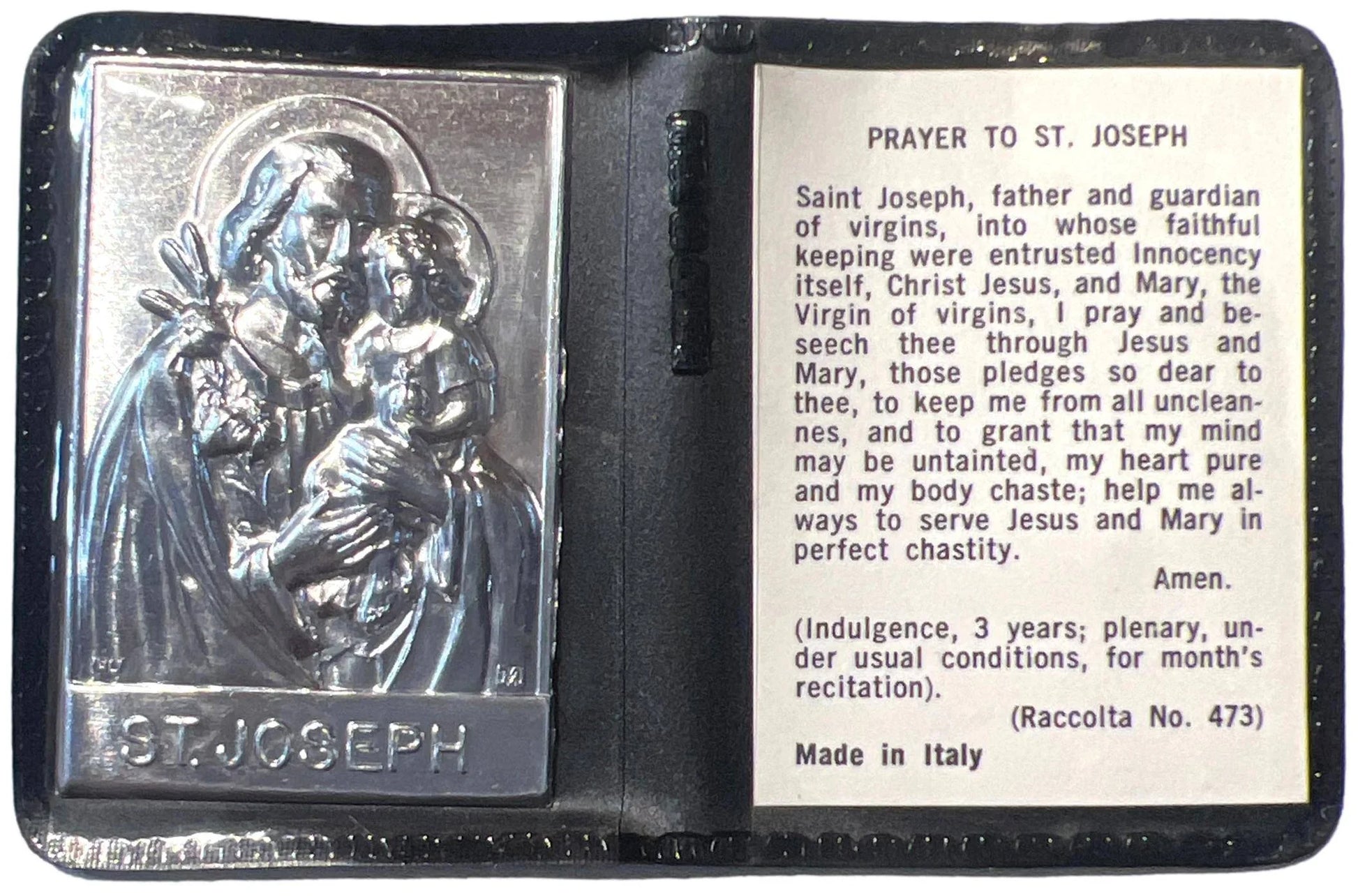 Pocket Shrine Patron Saint Prayer Plaque Booklet Set – 4"x2.5" New Old Stock - Ysleta Mission Gift Shop