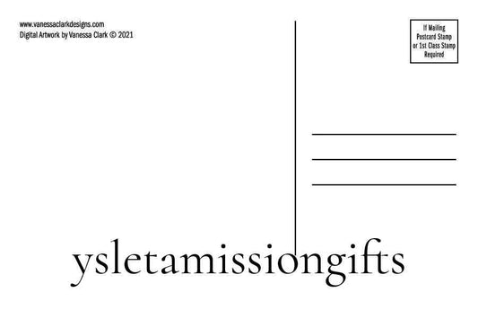 Postcard Greetings El Paso Electricity Design Cardstock 4 x 6 - Ysleta Mission Gift Shop