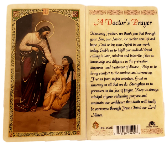 Prayer Card A Doctor's Prayer Laminated HC9-202E - Ysleta Mission Gift Shop