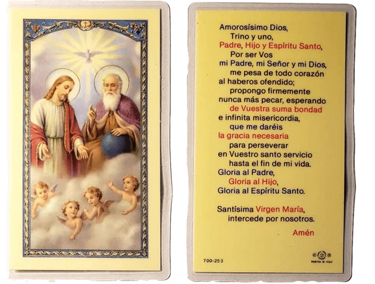 Prayer Card Amorosisimo Dios SPANISH Laminated - Ysleta Mission Gift Shop