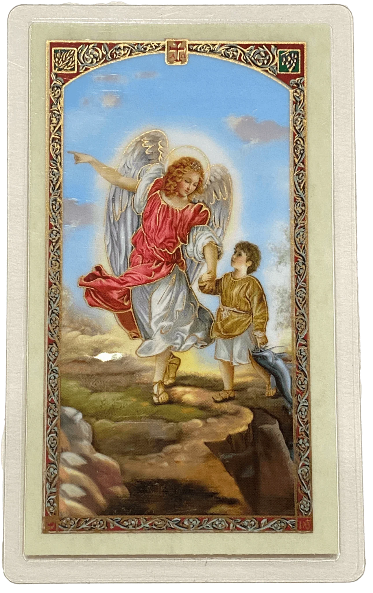 Prayer Card Arcangel San Rafael SPANISH Laminated HC9-532S - Ysleta Mission Gift Shop