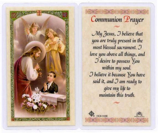 Prayer Card Communion Prayer Laminated HC9-153E - Ysleta Mission Gift Shop