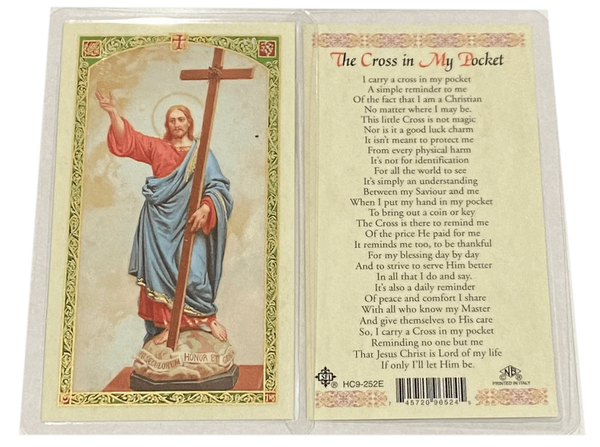 Prayer Card Cross In My Pocket Laminated English HC-E – Ysleta Mission ...