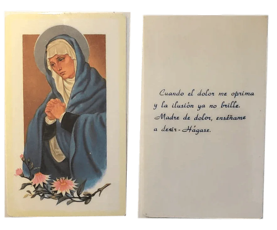 Prayer Card Cuando El Dolor Me Oprima SPANISH Laminated NC - Ysleta Mission Gift Shop