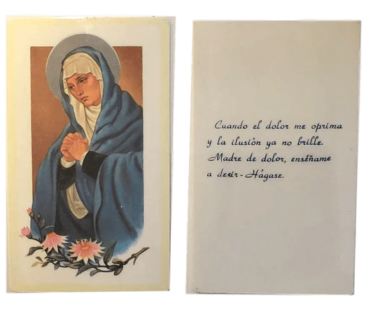 Prayer Card Cuando El Dolor Me Oprima SPANISH Laminated NC - Ysleta Mission Gift Shop