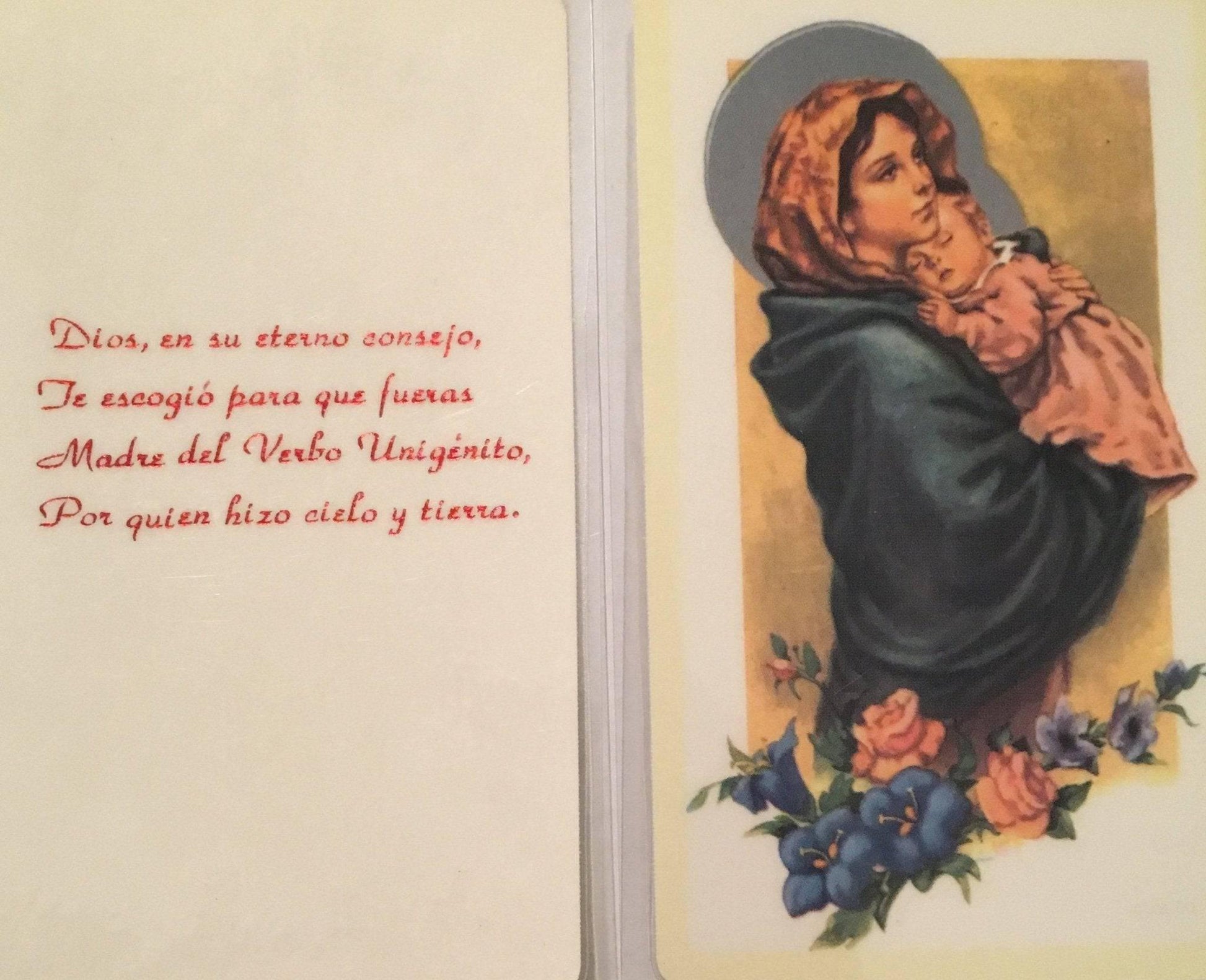 Prayer Card Dios En Su Eterno Consejo SPANISH Laminated NC - Ysleta Mission Gift Shop