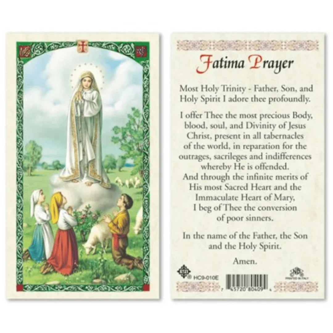 Prayer Card Fatima Prayer HC9-010E - Ysleta Mission Gift Shop