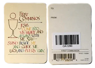 Prayer Card First Communion Jesus Come Into My Heart To From Mini Pocket Laminated OA - Ysleta Mission Gift Shop