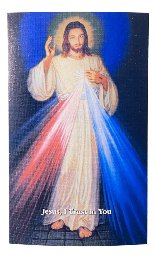 Prayer Card Jesus I Trust In You Chaplet of Divine Mercy No Laminate - Ysleta Mission Gift Shop