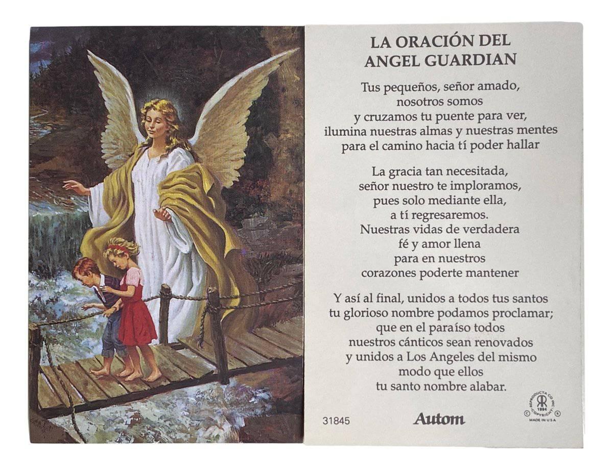 Prayer Card La Oracion Del Angel Guardian - Ysleta Mission Gift Shop