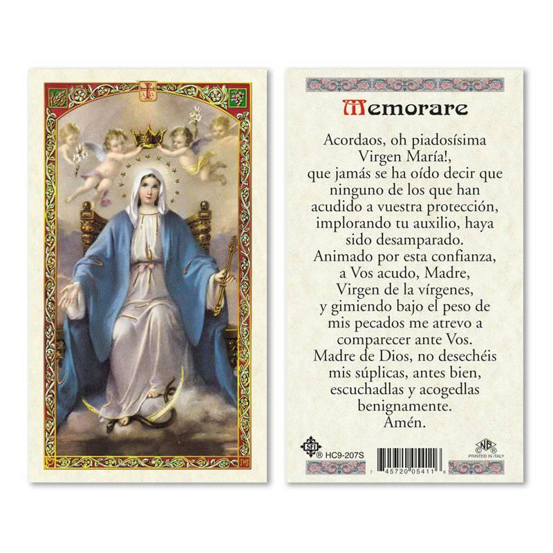 Prayer Card Madre de Dios Memorare Laminated HC9-207S - Ysleta Mission Gift Shop