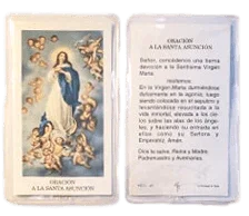 Prayer Card Oracion A La Santa Asuncion SPANISH Laminated HCS-AT - Ysleta Mission Gift Shop