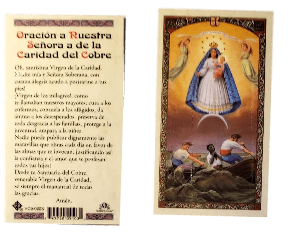 Prayer Card Oracion A Nuestra Senora A De La Caridad Del Cobre Laminated SPANISH HC9-022S - Ysleta Mission Gift Shop