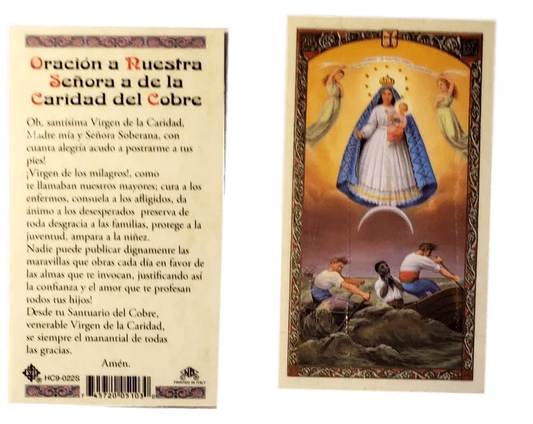 Prayer Card Oracion A Nuestra Senora A De La Caridad Del Cobre Laminated SPANISH HC9-022S - Ysleta Mission Gift Shop