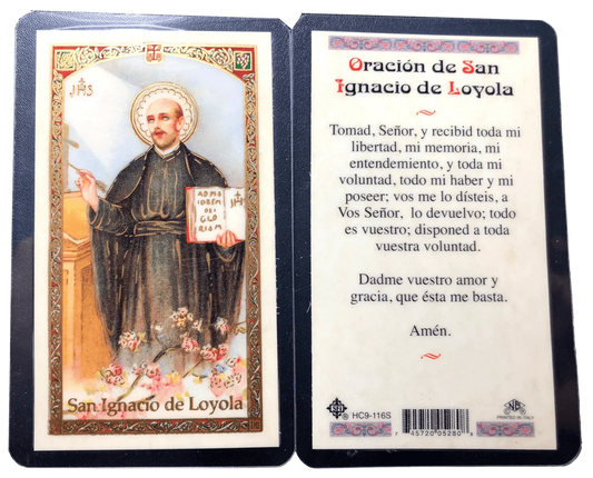 Prayer Card Oracion De San Ignacio De Loyola SPANISH Laminated HC9-116S - Ysleta Mission Gift Shop