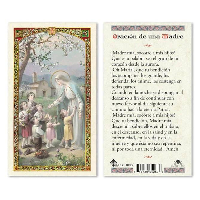 Prayer Card Oracion De Una Madre Spanish Laminated HC9-109S - Ysleta Mission Gift Shop