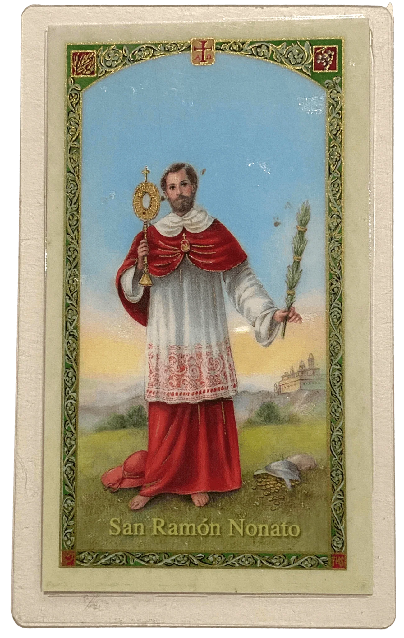 Prayer Card Oracion San Nonato SPANISH Laminated HC9-078S - Ysleta Mission Gift Shop