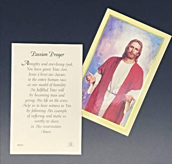Prayer Card Passion Prayer Almighty And Ever-Living God Laminated - Ysleta Mission Gift Shop