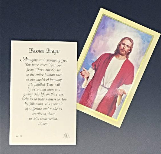 Prayer Card Passion Prayer Almighty And Ever-Living God Laminated - Ysleta Mission Gift Shop