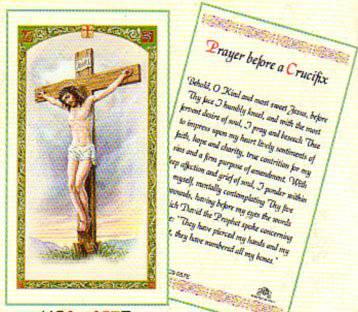 Prayer Card Prayer Before A Crucifix Laminated HC9-057E - Ysleta Mission Gift Shop