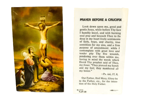 Prayer Card Prayer Before A Crucifix Laminated TJP - Ysleta Mission Gift Shop