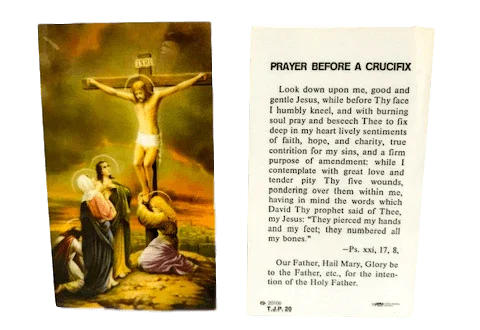 Prayer Card Prayer Before A Crucifix Laminated TJP - Ysleta Mission Gift Shop