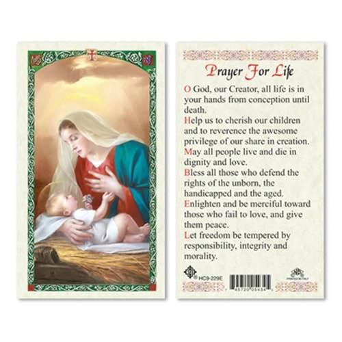 Prayer Card Prayer For Life Laminated HC9-229E - Ysleta Mission Gift Shop