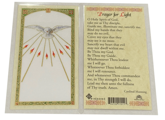 Prayer Card Prayer for Light Laminated English HC9-518E - Ysleta Mission Gift Shop