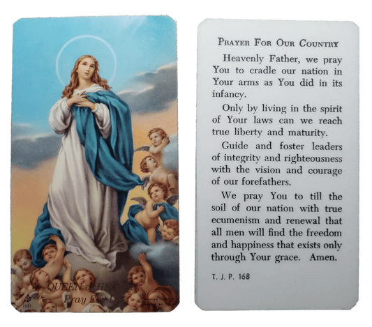 Prayer Card Prayer For Our Country Laminated TJP - Ysleta Mission Gift Shop