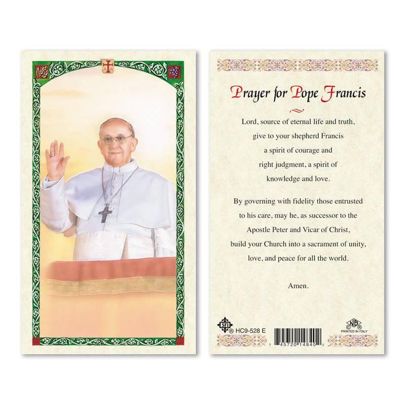 Prayer Card Prayer for Pope Francis Laminated HC9-528E - Ysleta Mission Gift Shop