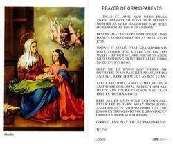 Prayer Card Prayer Of Grandparents Laminated TJP - Ysleta Mission Gift Shop