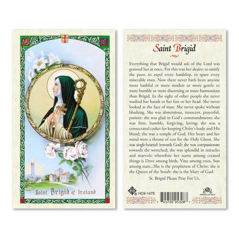 Prayer Card Prayer to Saint Brigid Laminated HC9-147E - Ysleta Mission Gift Shop