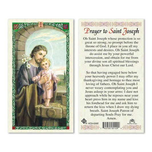 Prayer Card Prayer to Saint Joseph Laminated HC9-036E - Ysleta Mission Gift Shop