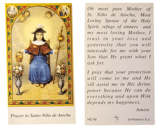 Prayer Card Prayer To Santo Nino Atocha No Laminated HC-NI - Ysleta Mission Gift Shop