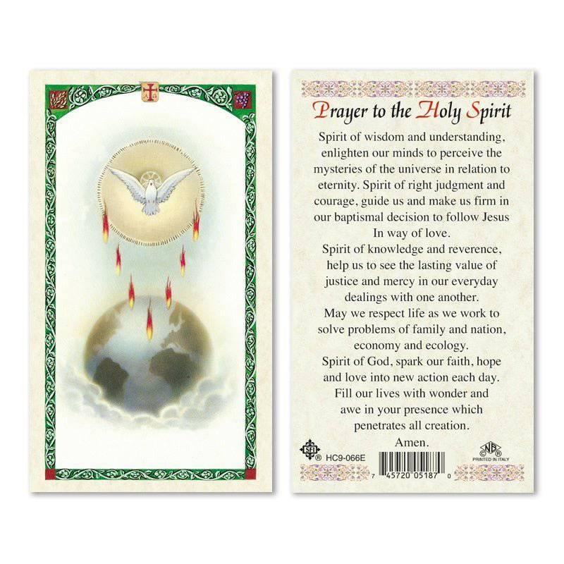 Prayer Card Prayer to the Holy Spirit Laminated HC9-066E - Ysleta Mission Gift Shop