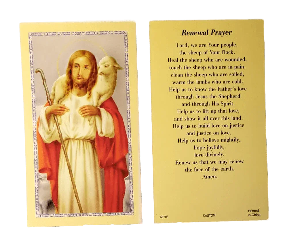 Prayer Card Renewal Prayer No Laminated AF - Ysleta Mission Gift Shop