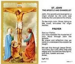 Prayer Card Saint John The Apostle & Evangelist Laminated TJP - Ysleta Mission Gift Shop