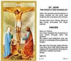 Prayer Card Saint John The Apostle & Evangelist Laminated TJP - Ysleta Mission Gift Shop