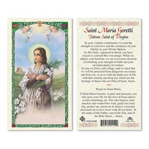 Prayer Card Saint Maria Goretti Patron Saint Of Virgins Laminated HC9-049E - Ysleta Mission Gift Shop