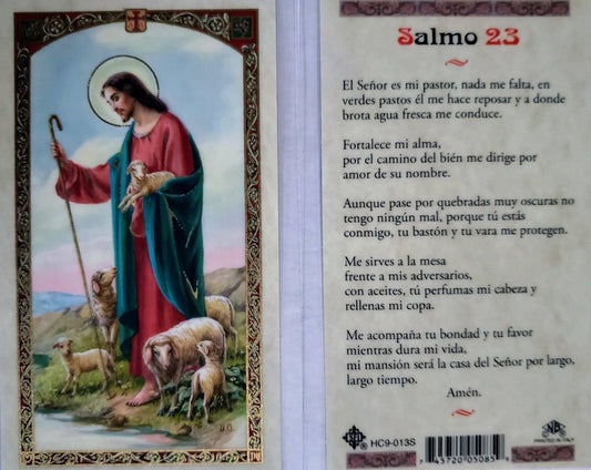 Prayer Card Salmos SPANISH Laminated HC9-013S - Ysleta Mission Gift Shop