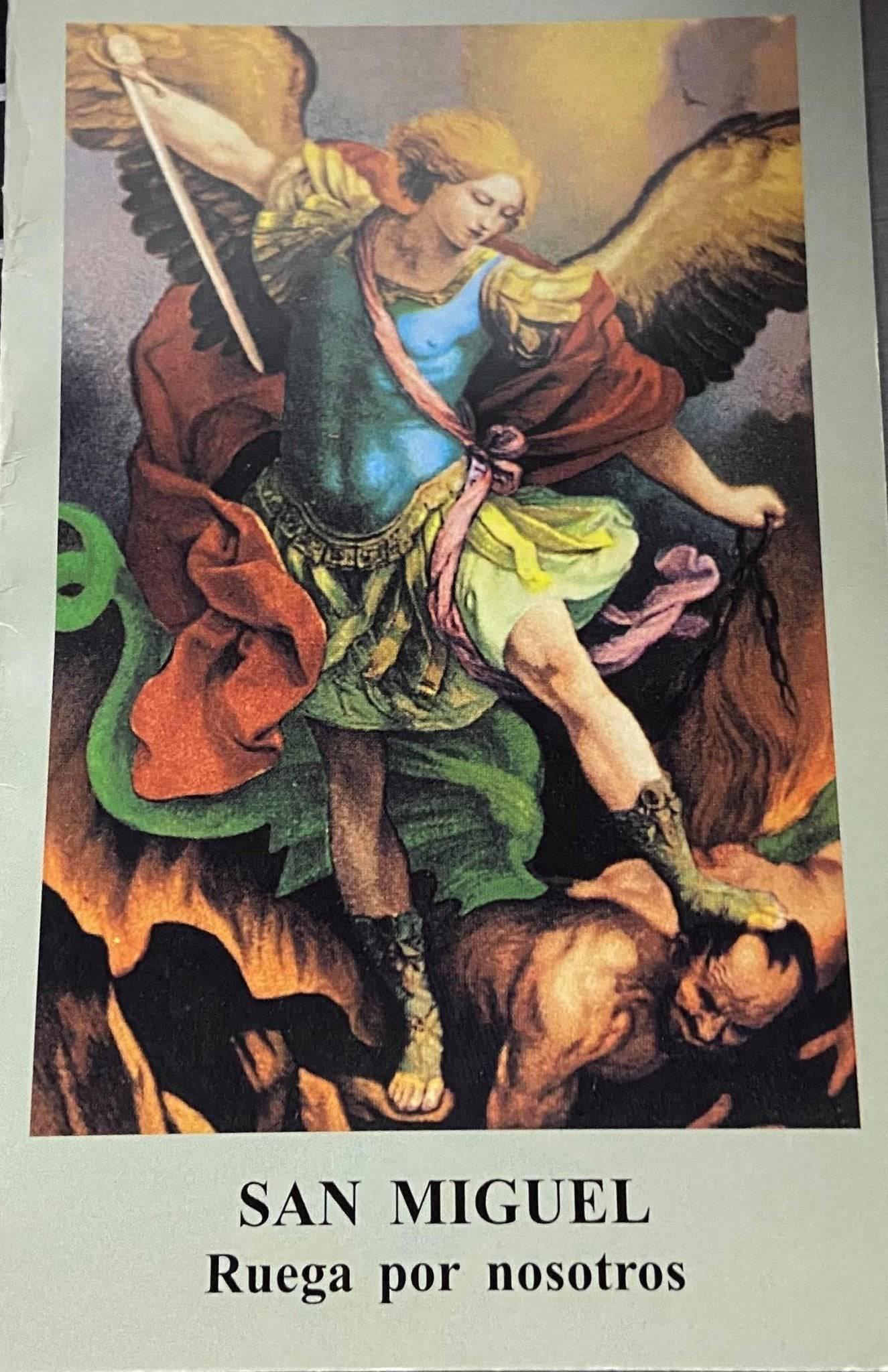 Prayer Card San Miguel Ruega Por Nosotros Spanish - Ysleta Mission Gift Shop