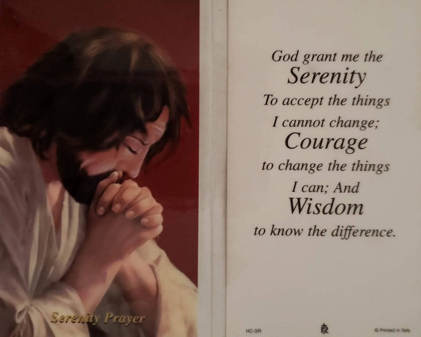 Prayer Card Serenity Prayer God Grant Me The Serenity Laminated HC-SR - Ysleta Mission Gift Shop